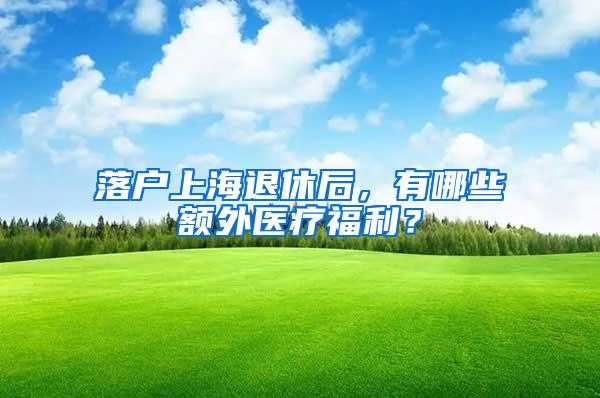 落户上海退休后，有哪些额外医疗福利？