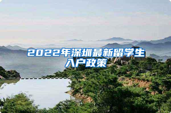 2022年深圳最新留学生入户政策