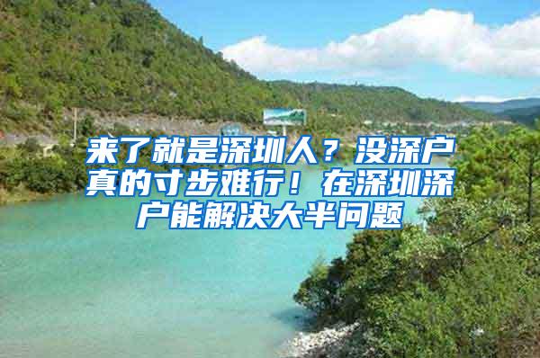 来了就是深圳人？没深户真的寸步难行！在深圳深户能解决大半问题