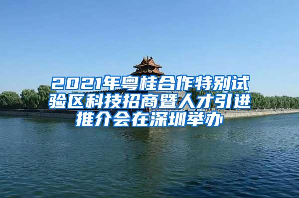 2021年粤桂合作特别试验区科技招商暨人才引进推介会在深圳举办