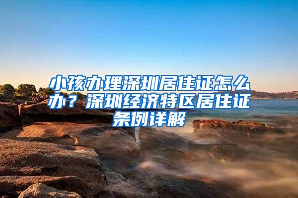 小孩办理深圳居住证怎么办？深圳经济特区居住证条例详解