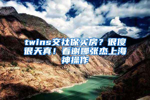 twins交社保买房？很傻很天真！看谢娜张杰上海神操作