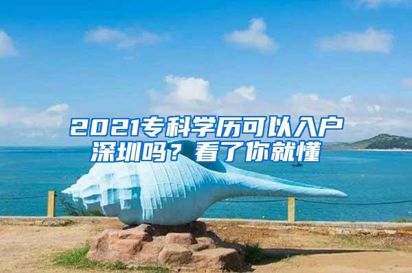 2021专科学历可以入户深圳吗？看了你就懂