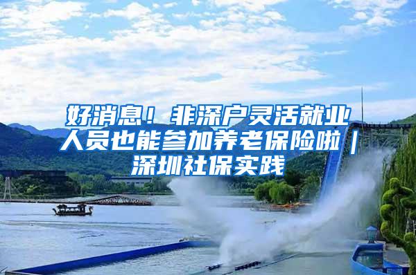 好消息！非深户灵活就业人员也能参加养老保险啦｜深圳社保实践④