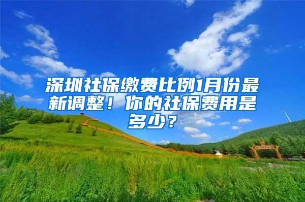 深圳社保缴费比例1月份最新调整！你的社保费用是多少？