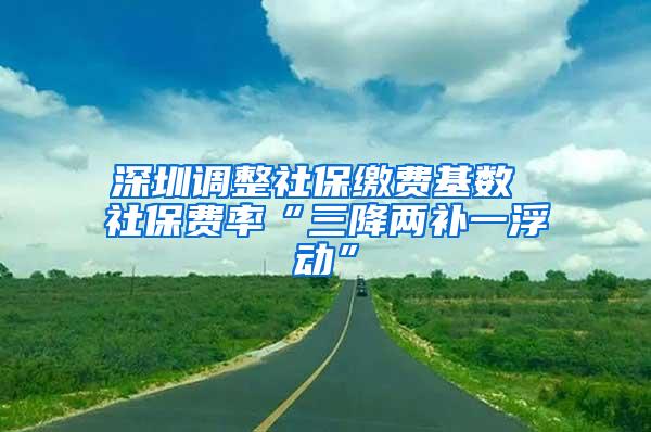 深圳调整社保缴费基数 社保费率“三降两补一浮动”