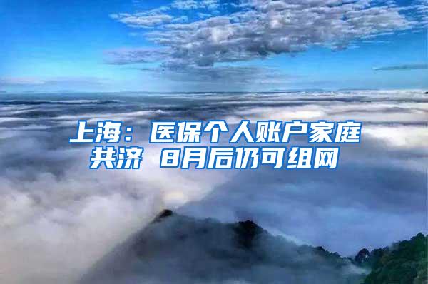 上海：医保个人账户家庭共济 8月后仍可组网