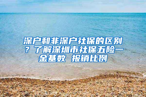 深户和非深户社保的区别？了解深圳市社保五险一金基数 报销比例