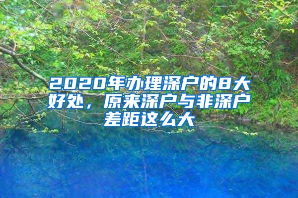 2020年办理深户的8大好处，原来深户与非深户差距这么大