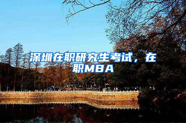 深圳在职研究生考试，在职MBA