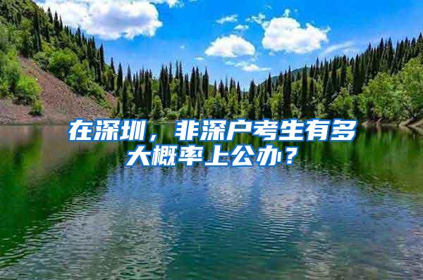 在深圳，非深户考生有多大概率上公办？