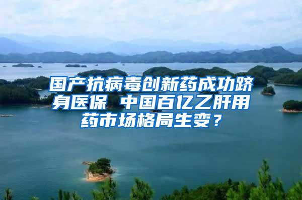 国产抗病毒创新药成功跻身医保 中国百亿乙肝用药市场格局生变？