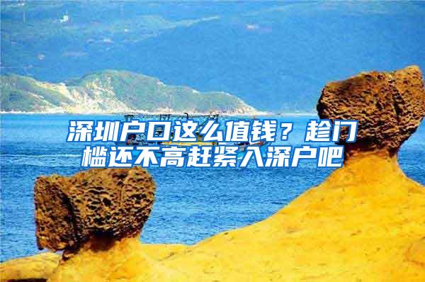 深圳户口这么值钱？趁门槛还不高赶紧入深户吧