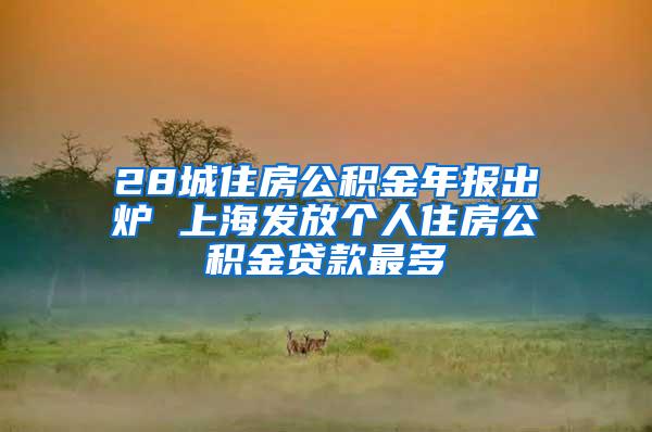 28城住房公积金年报出炉 上海发放个人住房公积金贷款最多