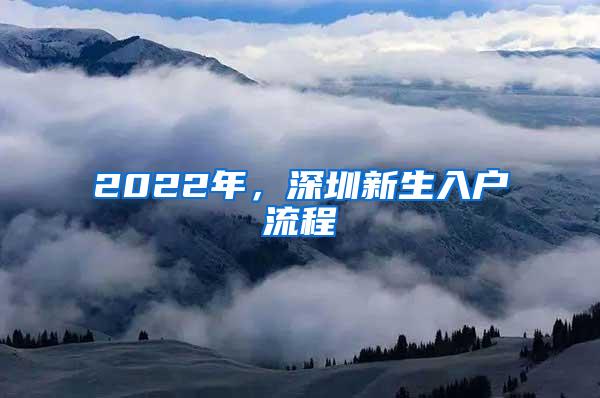 2022年，深圳新生入户流程