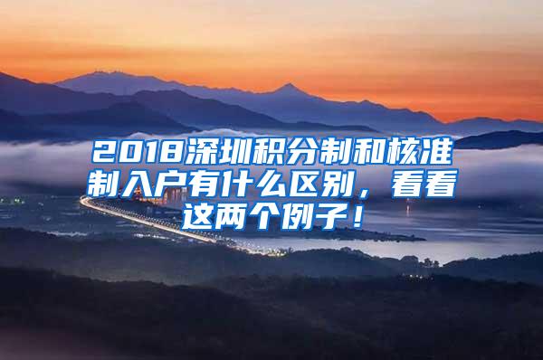 2018深圳积分制和核准制入户有什么区别，看看这两个例子！