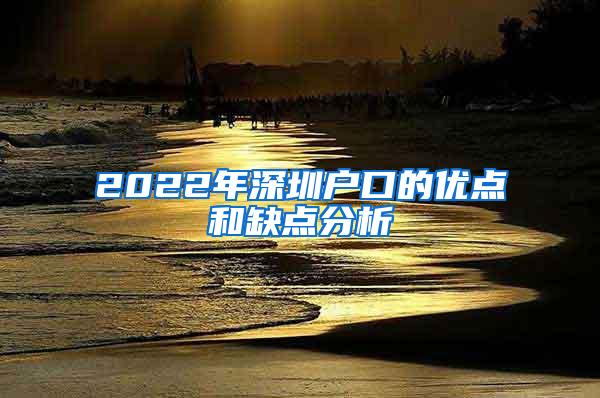 2022年深圳户口的优点和缺点分析