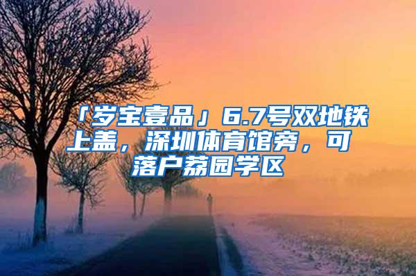 「岁宝壹品」6.7号双地铁上盖，深圳体育馆旁，可落户荔园学区