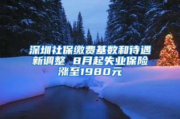 深圳社保缴费基数和待遇新调整 8月起失业保险涨至1980元