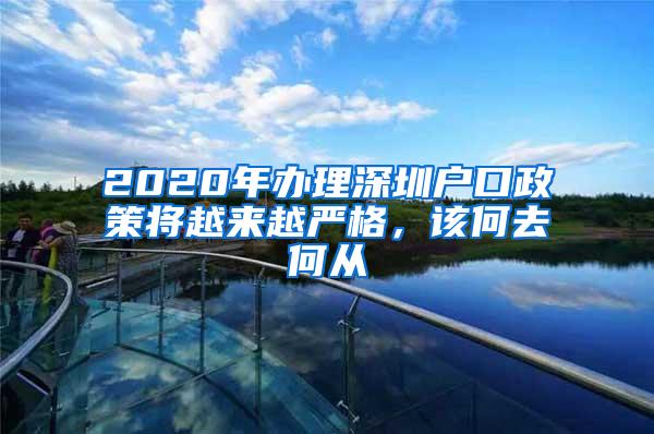 2020年办理深圳户口政策将越来越严格，该何去何从