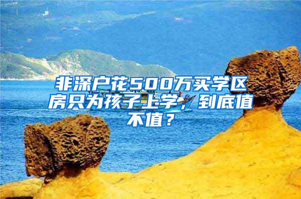 非深户花500万买学区房只为孩子上学，到底值不值？