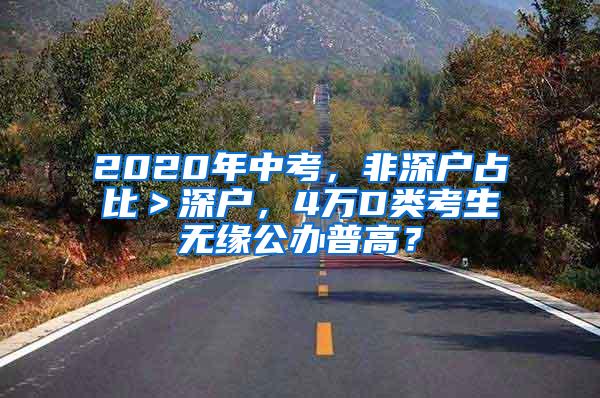 2020年中考，非深户占比＞深户，4万D类考生无缘公办普高？