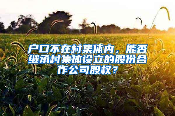 户口不在村集体内，能否继承村集体设立的股份合作公司股权？