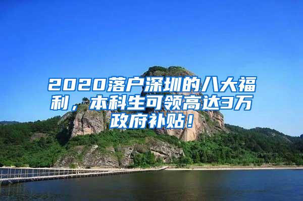 2020落户深圳的八大福利，本科生可领高达3万政府补贴！