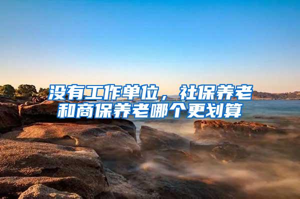 没有工作单位，社保养老和商保养老哪个更划算