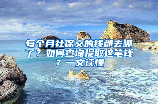 每个月社保交的钱都去哪了？如何查询提取这笔钱？一文读懂