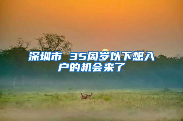 深圳市 35周岁以下想入户的机会来了