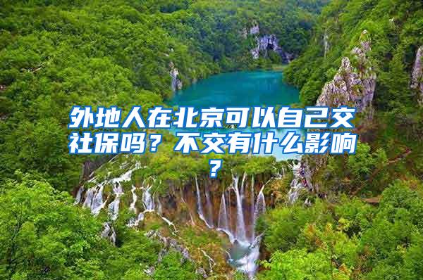 外地人在北京可以自己交社保吗？不交有什么影响？