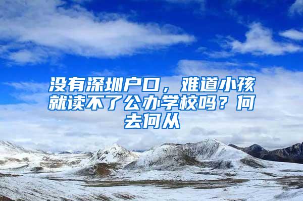 没有深圳户口，难道小孩就读不了公办学校吗？何去何从