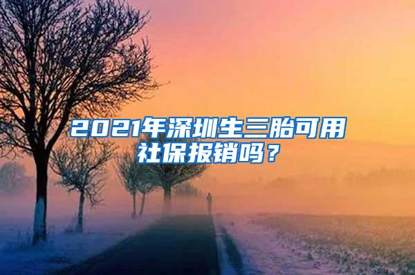 2021年深圳生三胎可用社保报销吗？