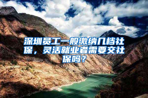 深圳员工一般缴纳几档社保，灵活就业者需要交社保吗？