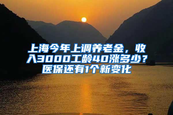 上海今年上调养老金，收入3000工龄40涨多少？医保还有1个新变化