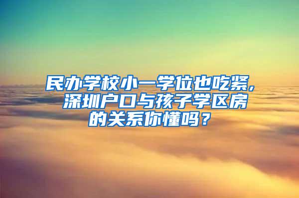 民办学校小一学位也吃紧, 深圳户口与孩子学区房的关系你懂吗？