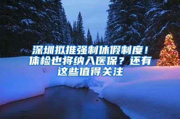 深圳拟推强制休假制度！体检也将纳入医保？还有这些值得关注