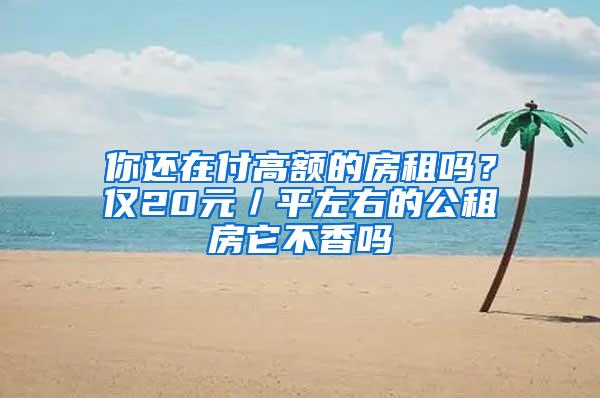 你还在付高额的房租吗？仅20元／平左右的公租房它不香吗