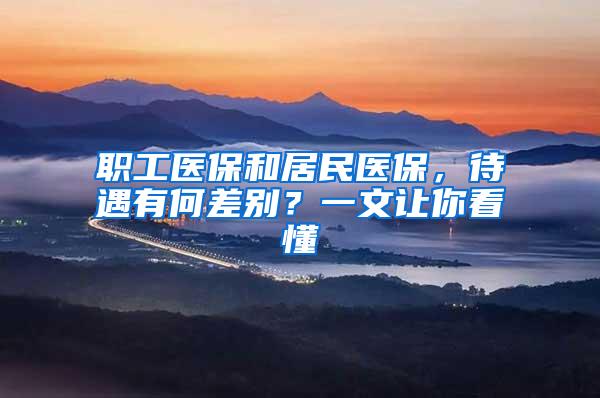 职工医保和居民医保，待遇有何差别？一文让你看懂