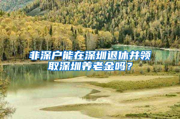 非深户能在深圳退休并领取深圳养老金吗？