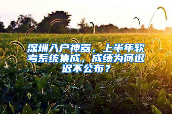 深圳入户神器，上半年软考系统集成，成绩为何迟迟不公布？