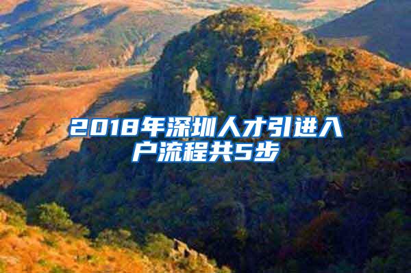 2018年深圳人才引进入户流程共5步