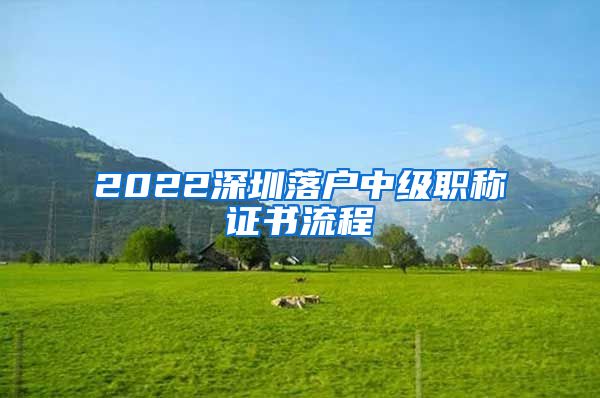 2022深圳落户中级职称证书流程