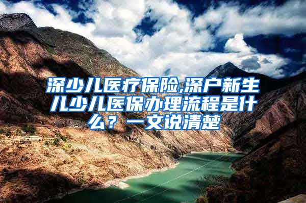 深少儿医疗保险,深户新生儿少儿医保办理流程是什么？一文说清楚