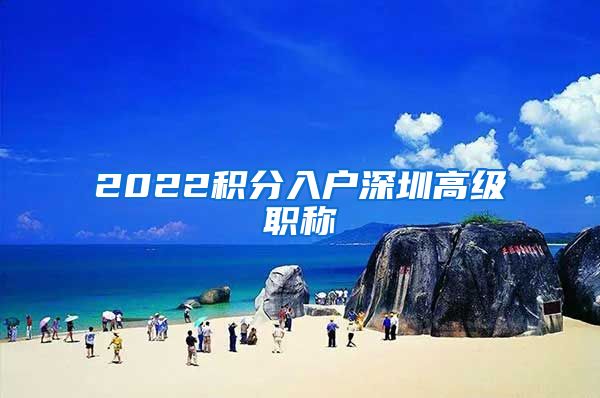 2022积分入户深圳高级职称