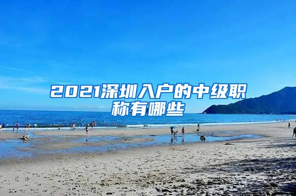 2021深圳入户的中级职称有哪些