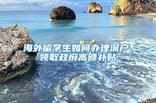 海外留学生如何办理深户，领取政府高额补贴