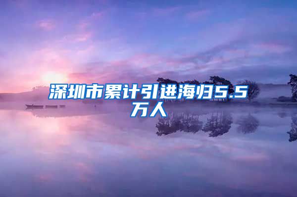 深圳市累计引进海归5.5万人