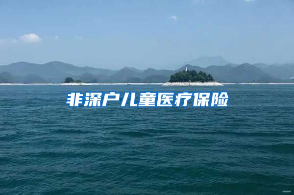 非深户儿童医疗保险